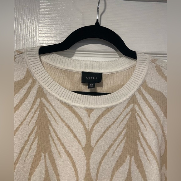 NWT Cyrus Size 2X Ivory Beige Long Sleeve Soft Plush Knit Pullover Sweater - Picture 3 of 13